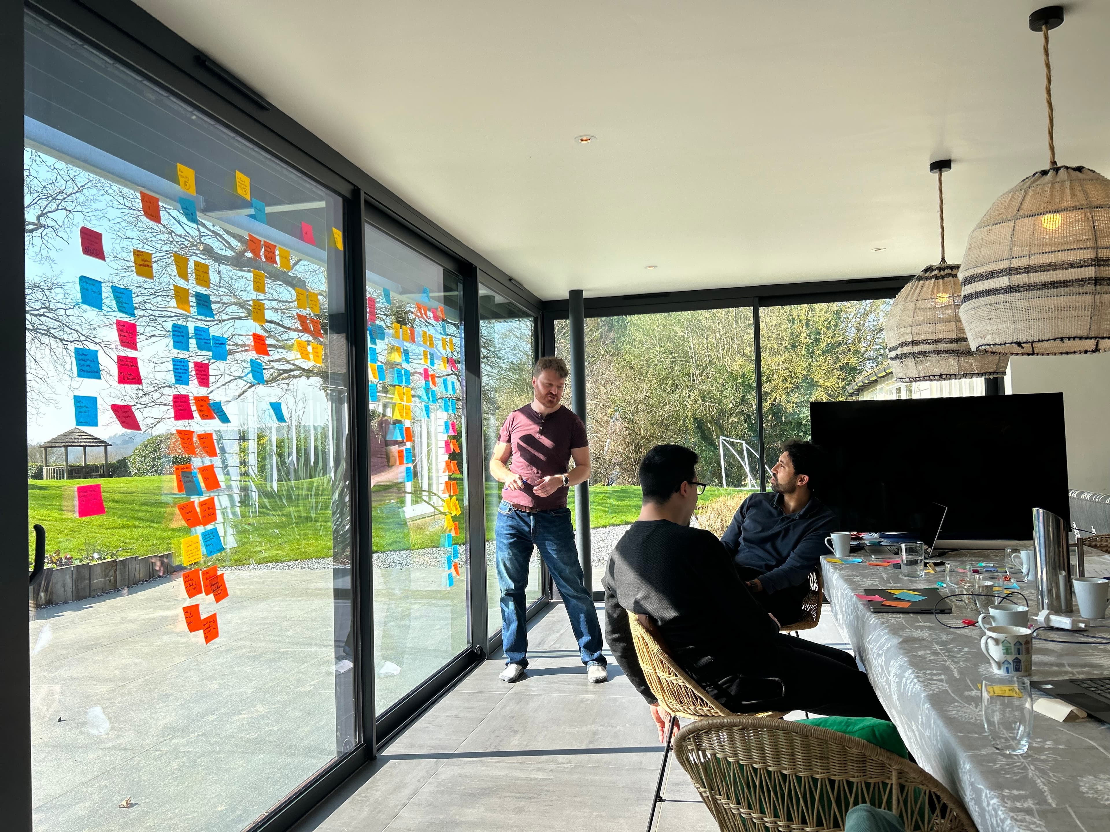 Team brainstorming session